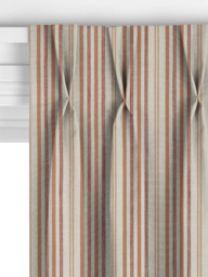 John Lewis Ottoman Stripe Made to Measure Curtains or Roman Blind, Terracotta - thumbnail 5