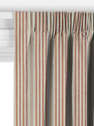 John Lewis Ottoman Stripe Made to Measure Curtains or Roman Blind, Terracotta - thumbnail 3