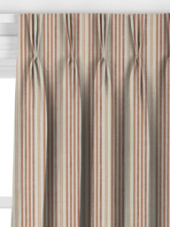 John Lewis Ottoman Stripe Made to Measure Curtains or Roman Blind, Terracotta - thumbnail 6
