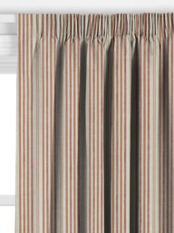 John Lewis Ottoman Stripe Made to Measure Curtains or Roman Blind, Terracotta - thumbnail 2