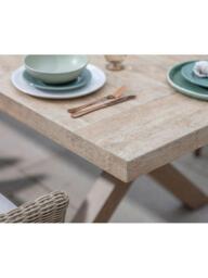 Bramblecrest Fairford 8-Seater Rectangular Garden Dining Table & Chair Set, Walnut - thumbnail 5