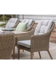 Bramblecrest Fairford 8-Seater Rectangular Garden Dining Table & Chair Set, Walnut - thumbnail 4