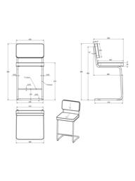 John Lewis Cantilever Bar Chair, Cocoa - thumbnail 2