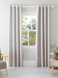 John Lewis Alda Weave Pair Lined Eyelet Curtains - thumbnail 3