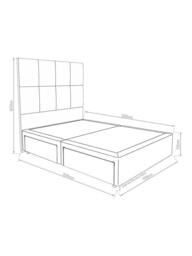 Hypnos Non-Sprung Upholstered 4 Drawer Divan Base, King Size - thumbnail 4