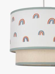 John Lewis Kids' Hessian Rainbow Double Layered Lampshade, Natural - thumbnail 3