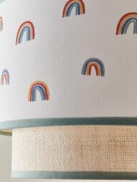 John Lewis Kids' Hessian Rainbow Double Layered Lampshade, Natural - thumbnail 6