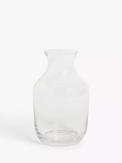 John Lewis Glass Plump Posy Vase, H20.5cm, Clear - image 1