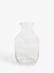 John Lewis Glass Plump Posy Vase, H20.5cm, Clear - thumbnail 1