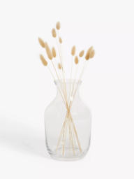 John Lewis Glass Plump Posy Vase, H20.5cm, Clear - thumbnail 2