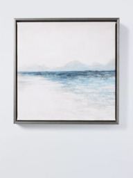 John Lewis 'Blue Seas' Framed Canvas Prints, Set of 2, 35 x 35cm, Blue - thumbnail 2