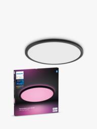 Philips Hue Tento Smart White & Colour Ambience Slim Medium Wall/Ceiling Panel Light, Black - thumbnail 2