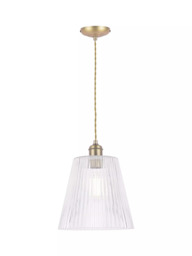 Laura Ashley Callaghan Large Pendant Ceiling Light, Antique Brass - thumbnail 3