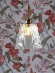 Laura Ashley Callaghan Large Pendant Ceiling Light, Antique Brass - thumbnail 1