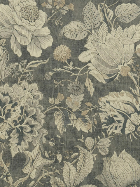 Clarke & Clarke Sissinghurst Made to Measure Curtains or Roman Blind, Charcoal - image 1