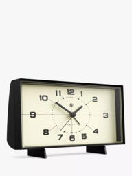 Newgate Clocks Wideboy Retro Silent Sweep Analogue Alarm Mantel Clock, 20.5cm - thumbnail 2