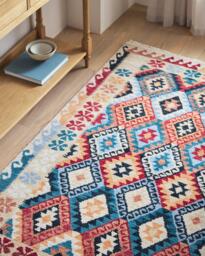 John Lewis Indira Kasak Pure Wool Rug, Multi - thumbnail 2