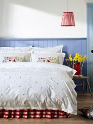 bluebellgray Daisy 200 Thread Count Embroidered Duvet Cover Set, Multi - thumbnail 1