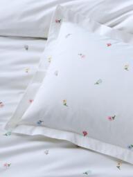 bluebellgray Daisy 200 Thread Count Embroidered Duvet Cover Set, Multi - thumbnail 3