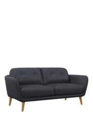 John Lewis Arlo Medium 2 Seater Leather Sofa, Light Leg