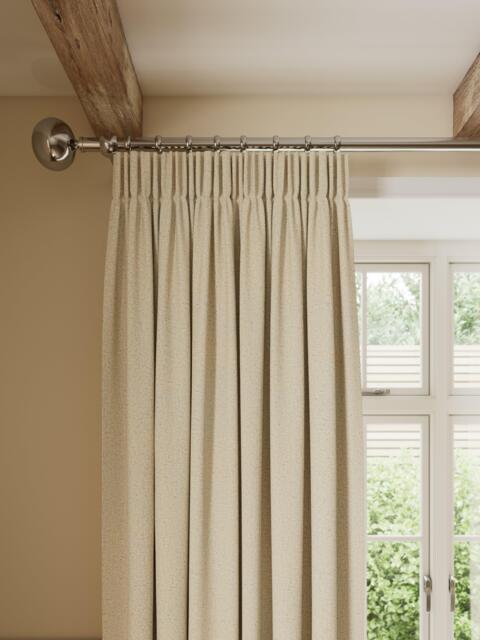 John Lewis Rustic Twill Pair Blackout Lined Pencil Pleat Curtains - image 1