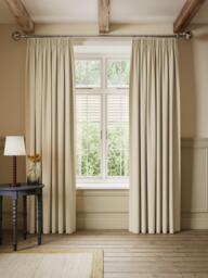 John Lewis Rustic Twill Pair Blackout Lined Pencil Pleat Curtains - thumbnail 3