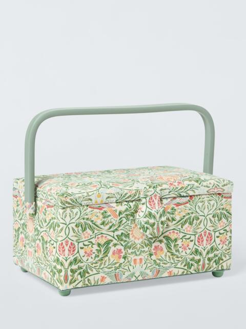 John Lewis William Morris Emery Walker's House Medium Rectangular Sewing Basket, Green - image 1