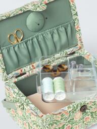 John Lewis William Morris Emery Walker's House Medium Rectangular Sewing Basket, Green - thumbnail 4