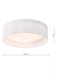 Där Nysa LED Semi Flush Ceiling Light, 40cm - thumbnail 5