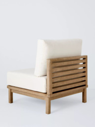 John Lewis Coast Eucalyptus Wood Garden Middle Unit Chair, Brushed Wood - thumbnail 5