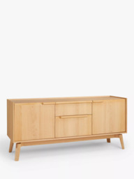 John Lewis Notch 2 Door, 2 Drawer Sideboard, Oak - thumbnail 1