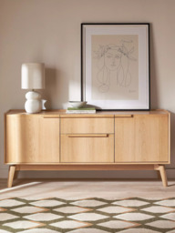 John Lewis Notch 2 Door, 2 Drawer Sideboard, Oak - thumbnail 2