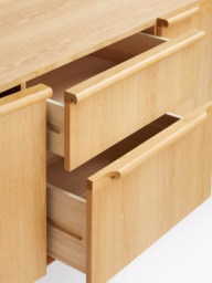 John Lewis Notch 2 Door, 2 Drawer Sideboard, Oak - thumbnail 4