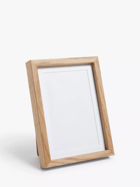 John Lewis Fine Oak Wood Photo Frame & Mount, Natural - image 1