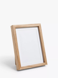 John Lewis Fine Oak Wood Photo Frame & Mount, Natural - thumbnail 1