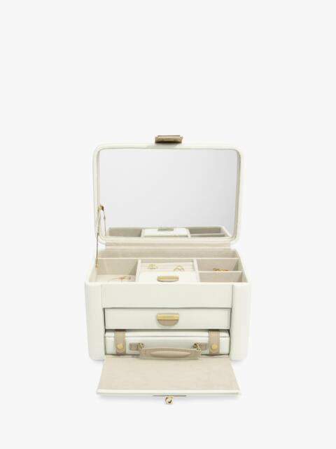 Dulwich Designs Belgravia Leather Jewellery Box, Cream - image 1