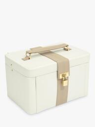 Dulwich Designs Belgravia Leather Jewellery Box, Cream - thumbnail 3