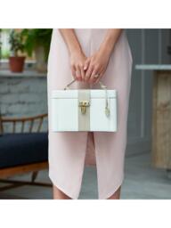 Dulwich Designs Belgravia Leather Jewellery Box, Cream - thumbnail 4
