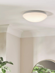 John Lewis Saint LED Flush Bathroom Ceiling Light, White - thumbnail 2