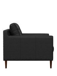 John Lewis Draper II Leather Armchair, Dark Leg - thumbnail 3