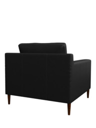 John Lewis Draper II Leather Armchair, Dark Leg - thumbnail 4