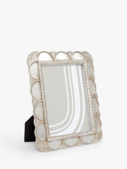 John Lewis Scallop Metal Photo Frame, Silver - image 1