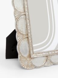 John Lewis Scallop Metal Photo Frame, Silver - thumbnail 2