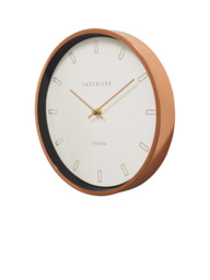 Brookpace Lascelles Firecrest Wall Clock, 30cm, Rose Gold - thumbnail 2