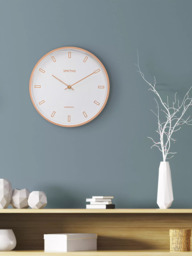Brookpace Lascelles Firecrest Wall Clock, 30cm, Rose Gold - thumbnail 4