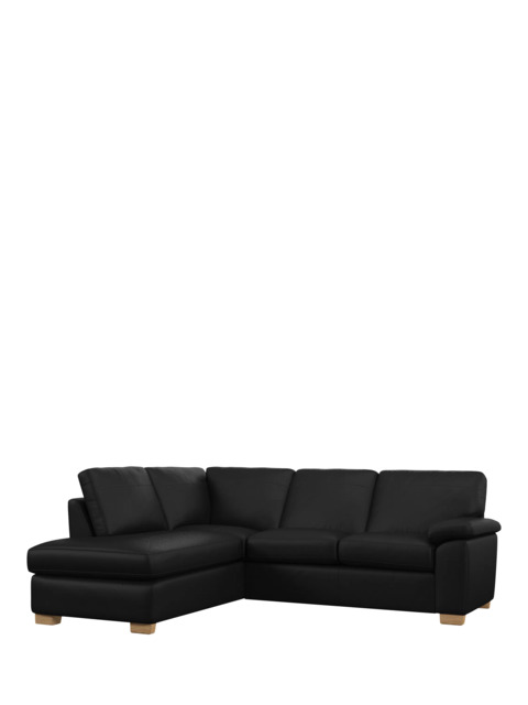 John Lewis Camden LHF Chaise Corner Leather Sofa, Light Leg - image 1