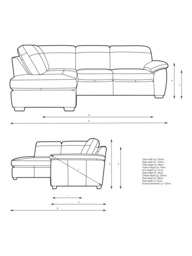 John Lewis Camden LHF Chaise Corner Leather Sofa, Light Leg - thumbnail 2
