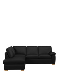 John Lewis Camden LHF Chaise Corner Leather Sofa, Light Leg - thumbnail 5