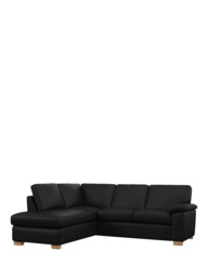 John Lewis Camden LHF Chaise Corner Leather Sofa, Light Leg - thumbnail 1