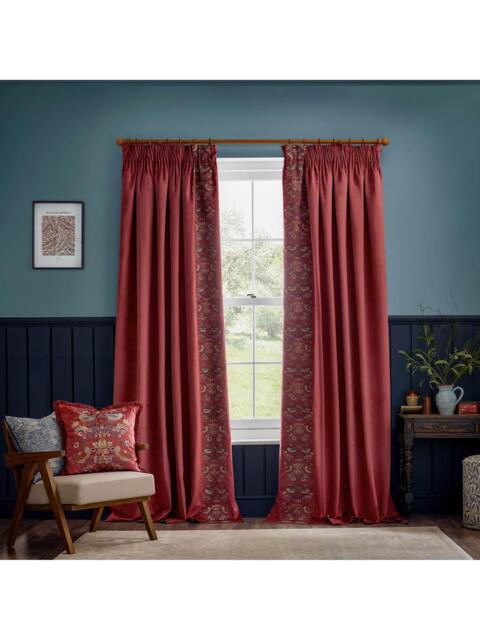 Morris & Co. Strawberry Thief Pair Lined Pencil Pleat Curtains